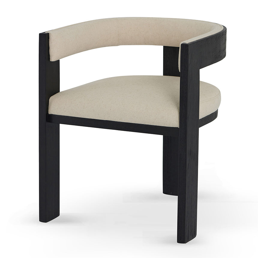 Set of 2 - CDC8369-LJ Black ELM Dining Chair - Light Beige