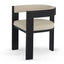 Set of 2 - CDC8369-LJ Black ELM Dining Chair - Light Beige