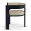 Set of 2 - CDC8369-LJ Black ELM Dining Chair - Light Beige