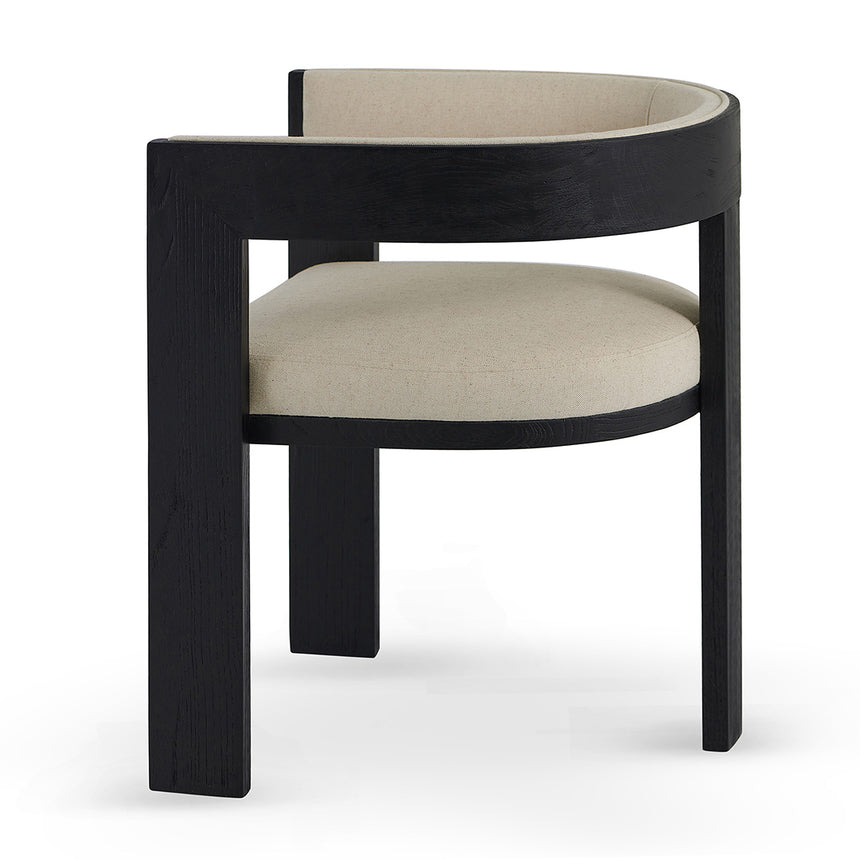 CDC10564-LJ Black ELM Dining Chair - Dawn Beige (Set of 2)