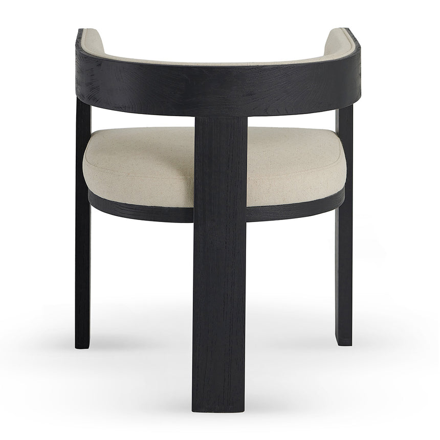 Set of 2 - CDC8369-LJ Black ELM Dining Chair - Light Beige