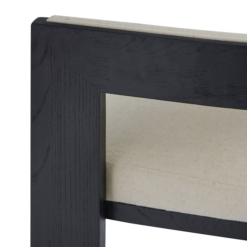 Set of 2 - CDC8369-LJ Black ELM Dining Chair - Light Beige