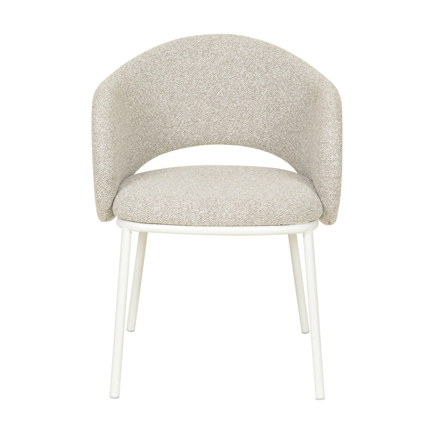 CDC8604-FH White Dining Chair - Clay Grey