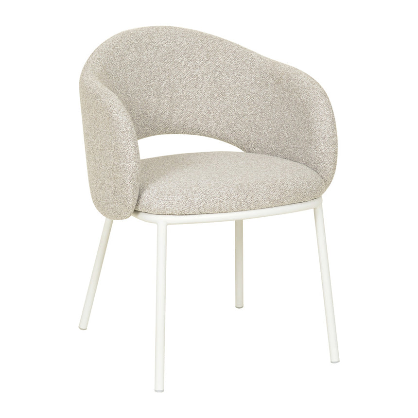 CBS8761-KS 65cm Brushed Gold Bar Stool - Grey Boucle