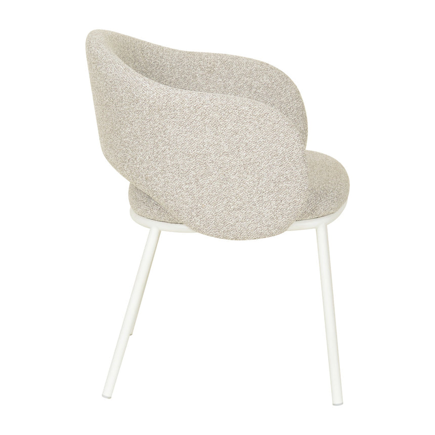 CDC8604-FH White Dining Chair - Clay Grey