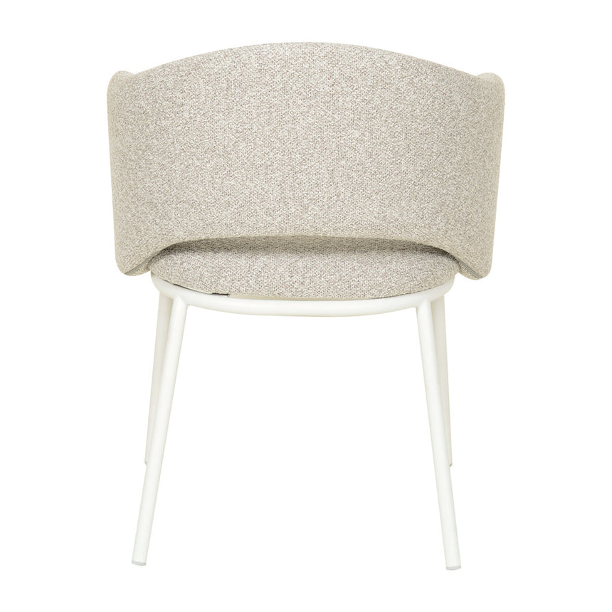 CDC8604-FH White Dining Chair - Clay Grey