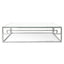 Ex Display - CCF1076-BS 1.2m Coffee Table With Tempered Glass - Stainless Steel Base