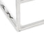 Ex Display - CCF1076-BS 1.2m Coffee Table With Tempered Glass - Stainless Steel Base