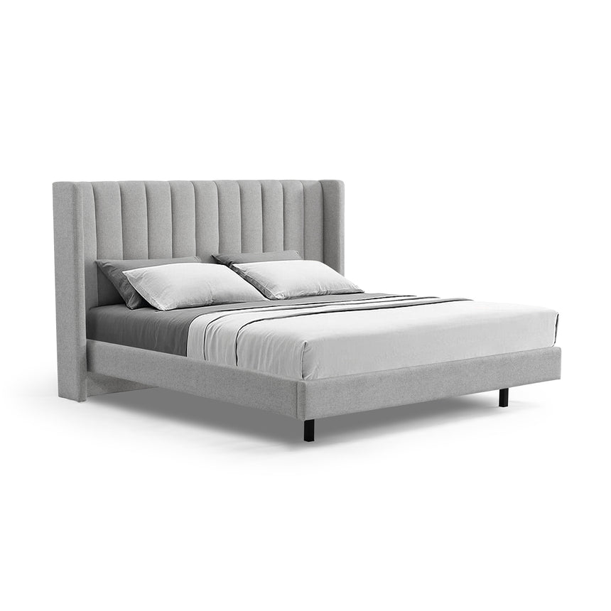 CBD8831-YO Fabric Queen Bed Frame - Clay Grey
