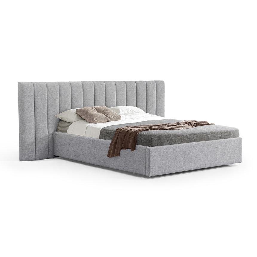 CBD8831-YO Fabric Queen Bed Frame - Clay Grey