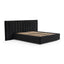 CBD6932-MI Wide Base King Sized Bed Frame - Black Velvet with Storage