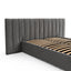 CBD8546-MI Wide Base King Bed Frame - Spec Charcoal with Storage