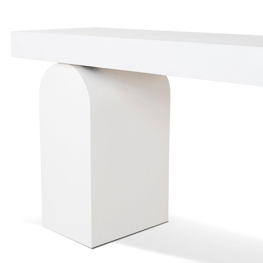 CDT10046-NI 1.9m New Elm Console Table - Full White