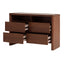 Ex Display - CDT10242-IG Glass Top Chest of Drawer - Walnut