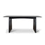 Ex Display - CDT10258-NI 1.8m Elm Dining Table - Full Black