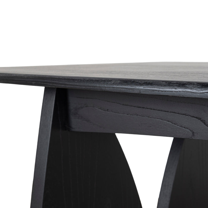 Ex Display - CDT10258-NI 1.8m Elm Dining Table - Full Black