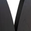 Ex Display - CDT10258-NI 1.8m Elm Dining Table - Full Black