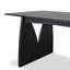 Ex Display - CDT10258-NI 1.8m Elm Dining Table - Full Black