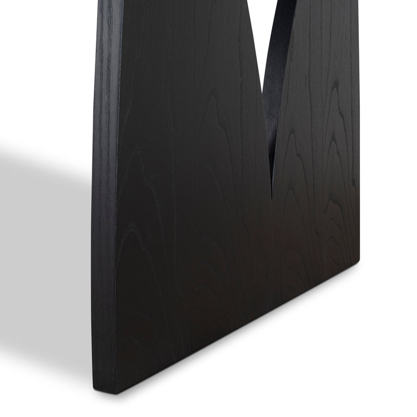 Ex Display - CDT10258-NI 1.8m Elm Dining Table - Full Black