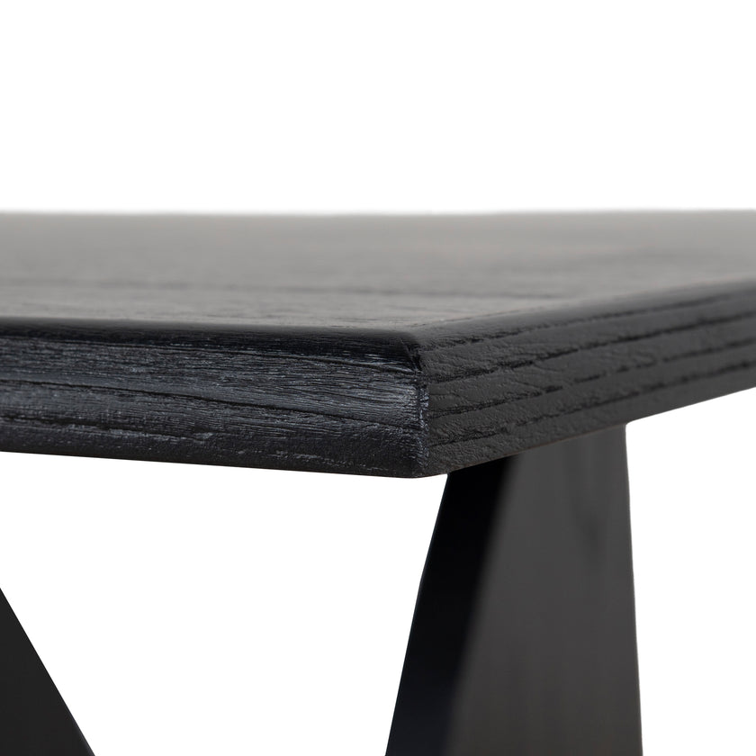 Ex Display - CDT10258-NI 1.8m Elm Dining Table - Full Black