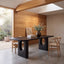 CDT10260-NI 2.4m Recycled Fir Dining Table - Full Black