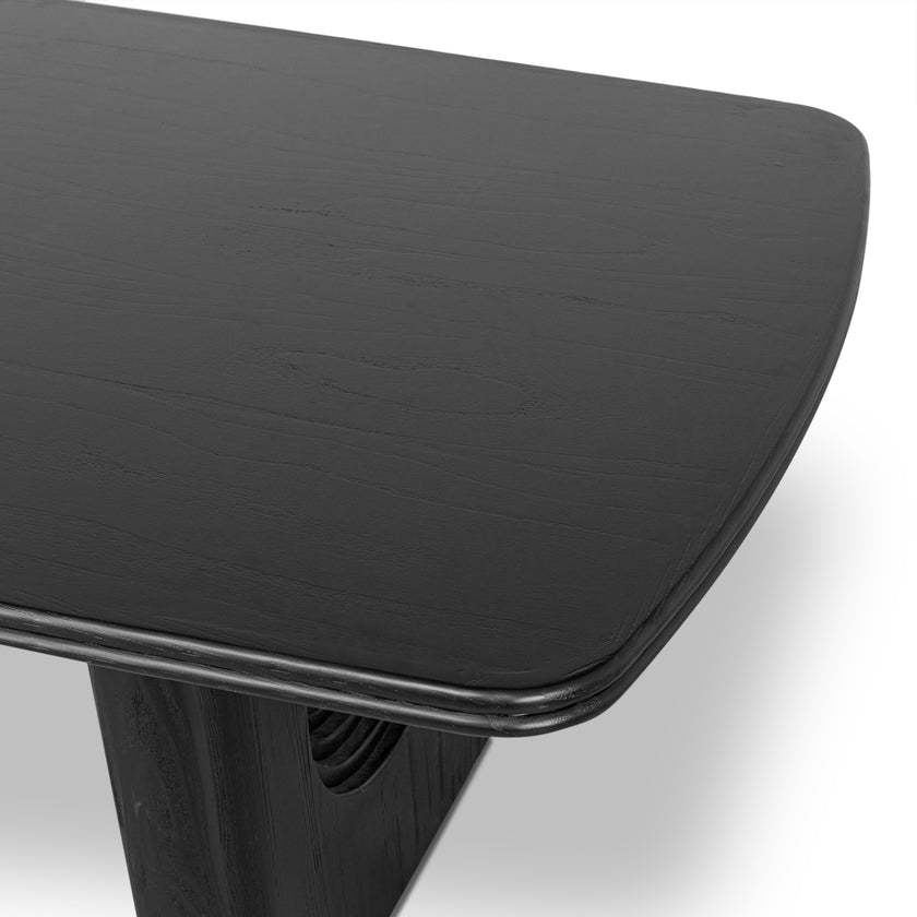 CDT10260-NI 2.4m Recycled Fir Dining Table - Full Black