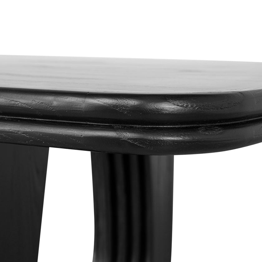 CDT10260-NI 2.4m Recycled Fir Dining Table - Full Black