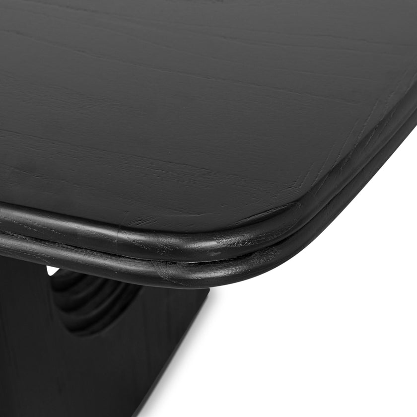 CDT10260-NI 2.4m Recycled Fir Dining Table - Full Black