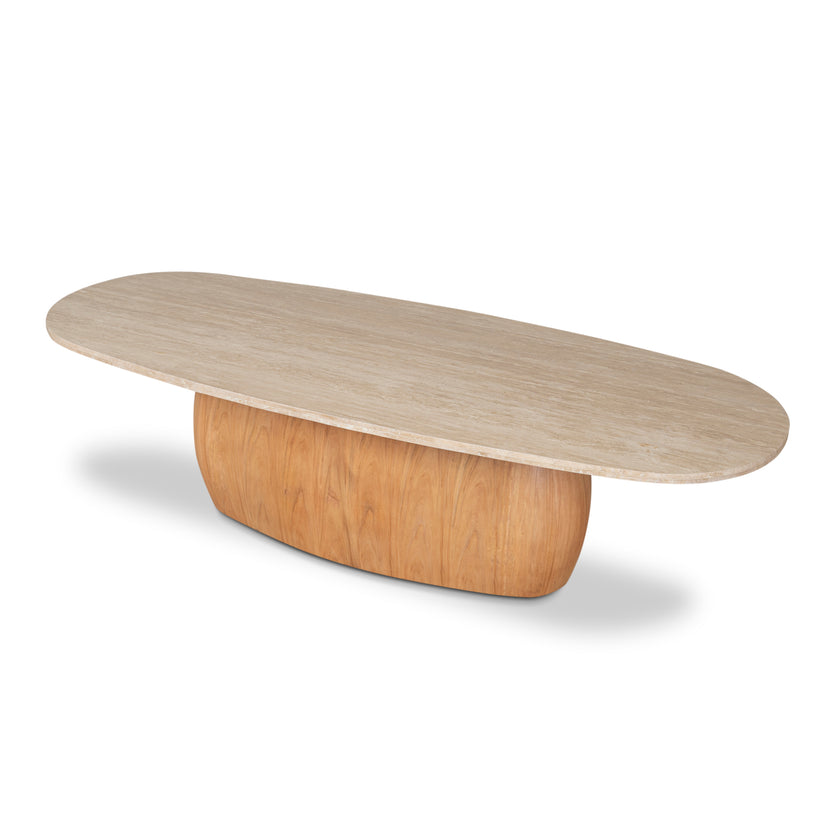 CDT10263-NI 2.8m Travertine Dining Table - Natural