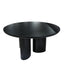 CDT10582-CN 1.5m Round Dining Table - Full Black Oak