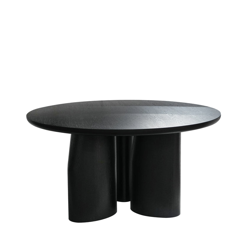 CDT10582-CN 1.5m Round Dining Table - Full Black Oak