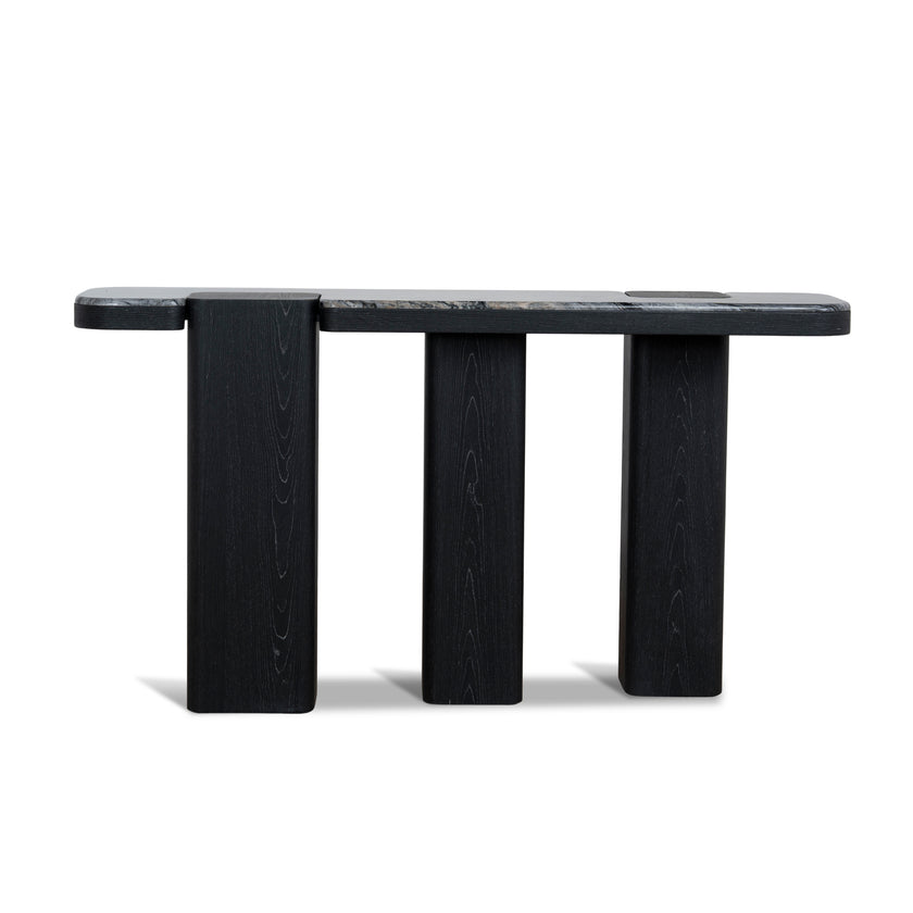 Ex Display - CDT10614-MK 1.5m Marble Console Table - Black