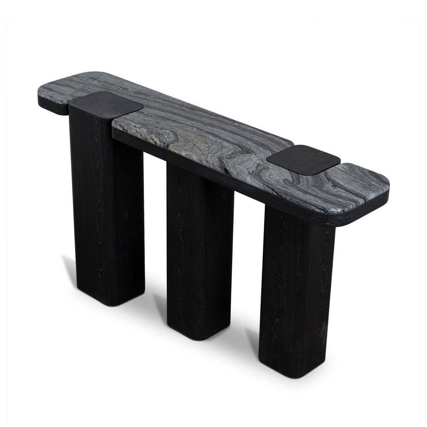 Ex Display - CDT10614-MK 1.5m Marble Console Table - Black