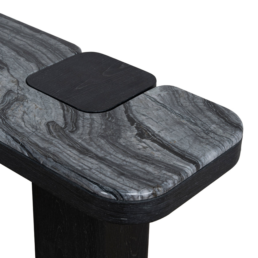 Ex Display - CDT10614-MK 1.5m Marble Console Table - Black