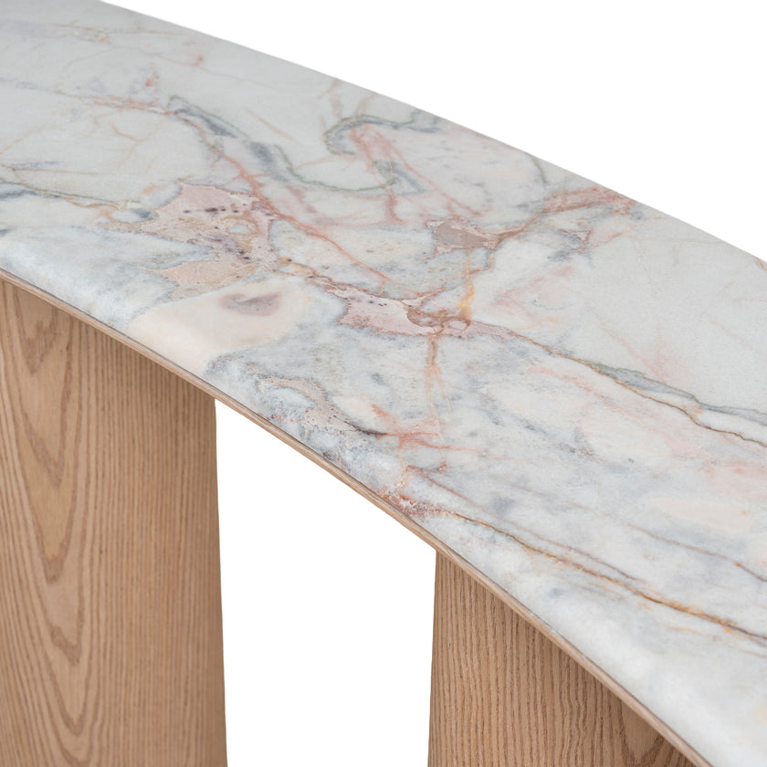 Ex Display - CDT10619-MK 1.6m Marble Console Table - Natural