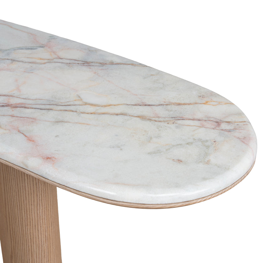 Ex Display - CDT10619-MK 1.6m Marble Console Table - Natural