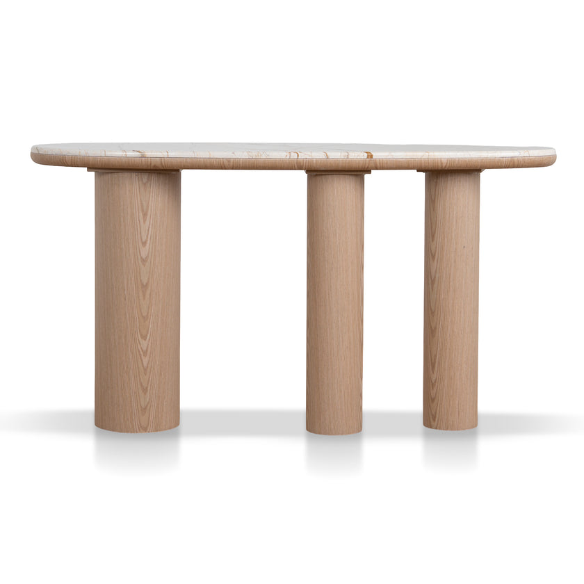 Ex Display - CDT10622-MK 1.5m Marble Console Table - Natural