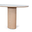 Ex Display - CDT10657-MK 2.2m White Marble Dining Table - Natural