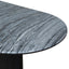 Ex Display - CDT10658-MK 2.2m Black Marble Dining Table - Black