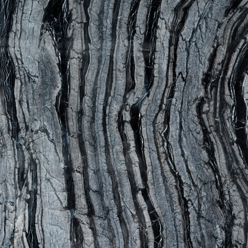 Ex Display - CDT10658-MK 2.2m Black Marble Dining Table - Black