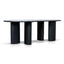 Ex Display - CDT10658-MK 2.2m Black Marble Dining Table - Black