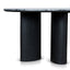 Ex Display - CDT10658-MK 2.2m Black Marble Dining Table - Black