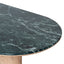 Ex Display - CDT10659-MK 2.2m Green Marble Dining Table - Natural