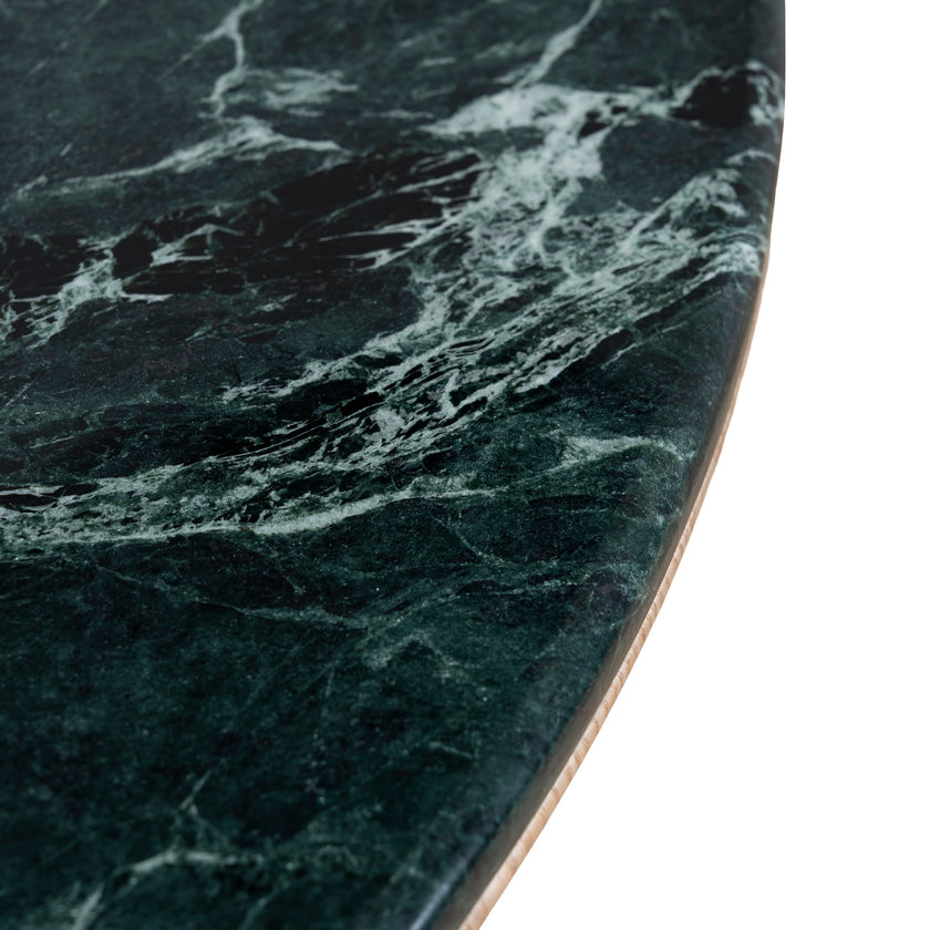 Ex Display - CDT10659-MK 2.2m Green Marble Dining Table - Natural