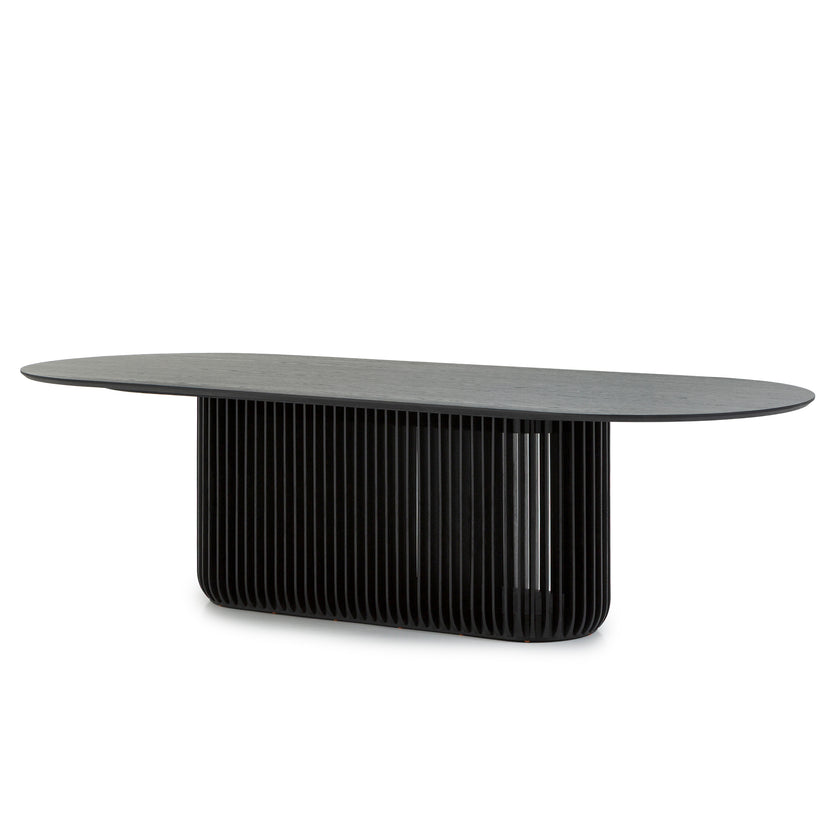 CDT10673-CU 2.8m Oval Dining Table - Black Stain