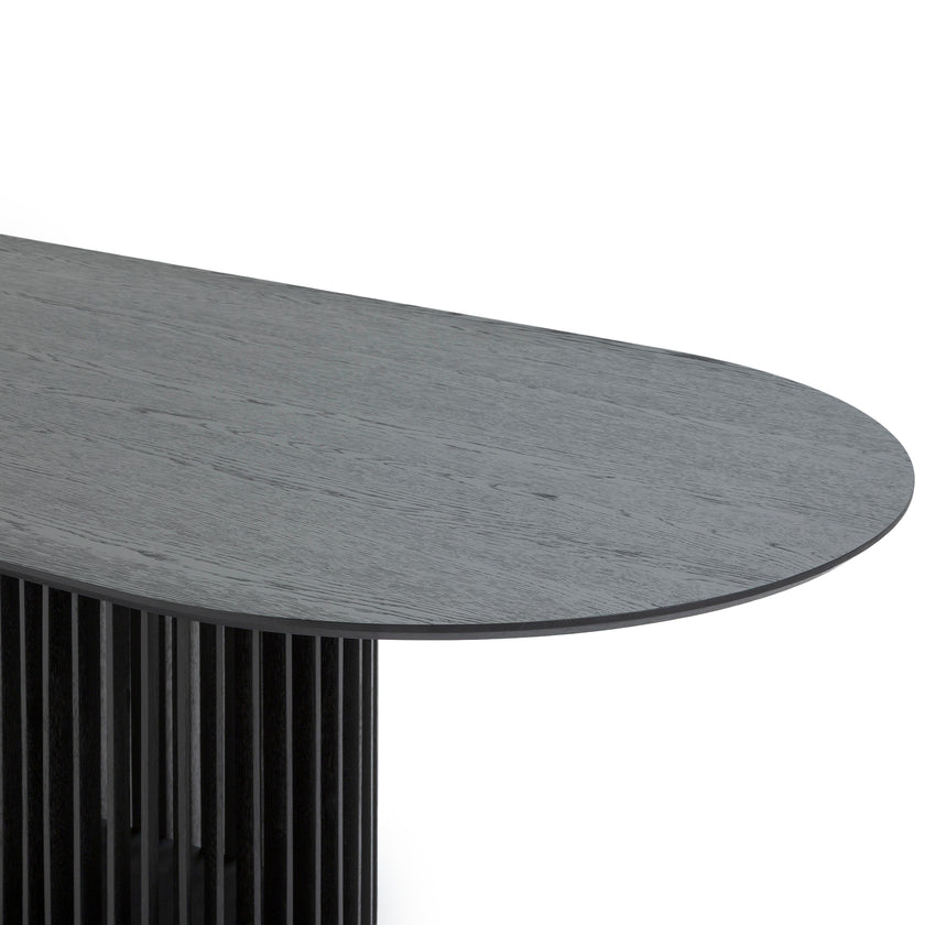 CDT10673-CU 2.8m Oval Dining Table - Black Stain