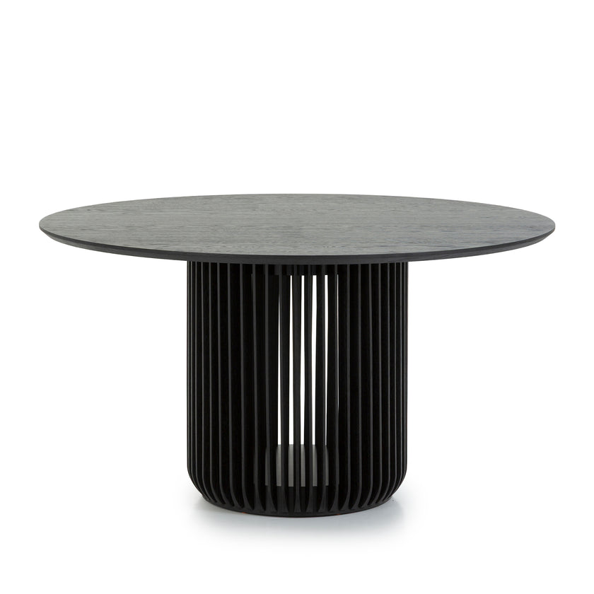 CDT10675-CU 1.4m Round Dining Table - Black Stain