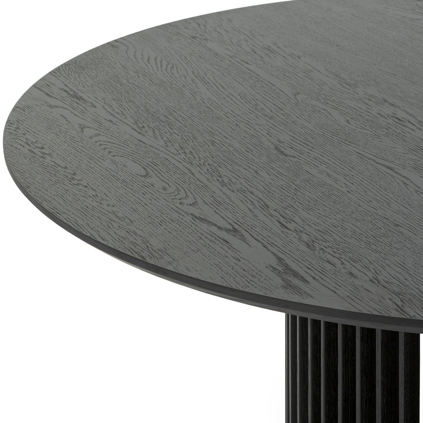 CDT10675-CU 1.4m Round Dining Table - Black Stain
