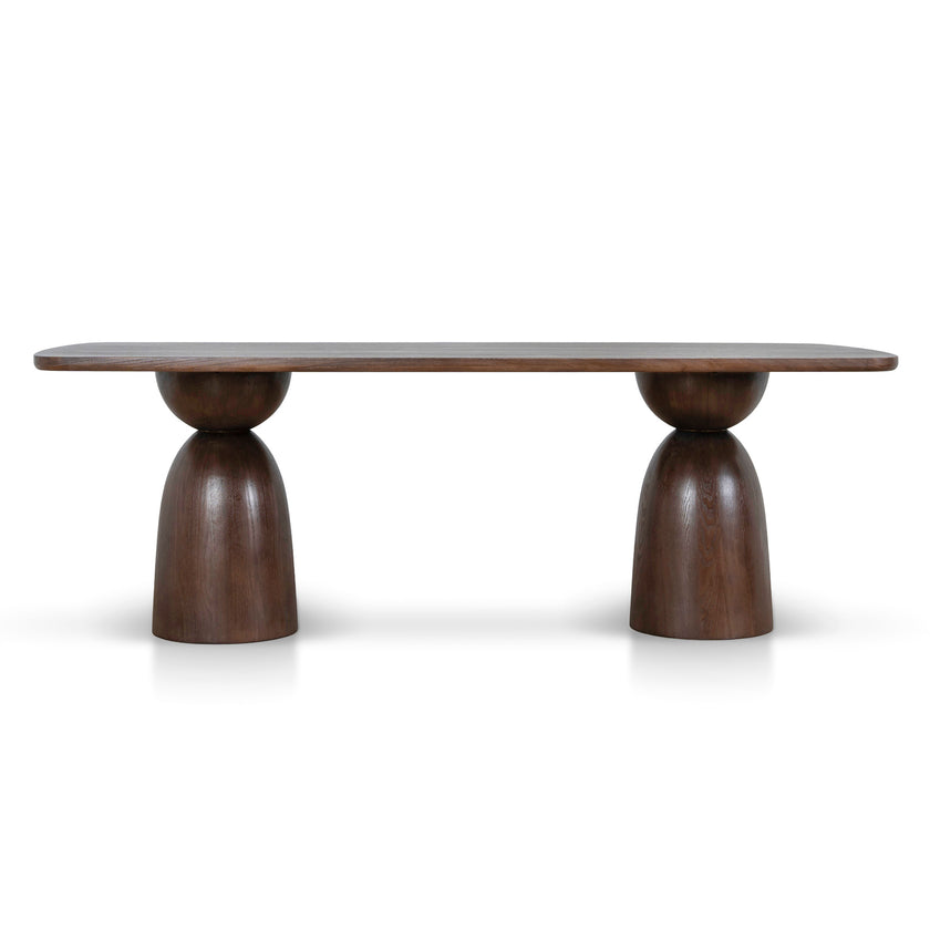 CDT10894-NI 2.2m Elm Dining Table - Walnut