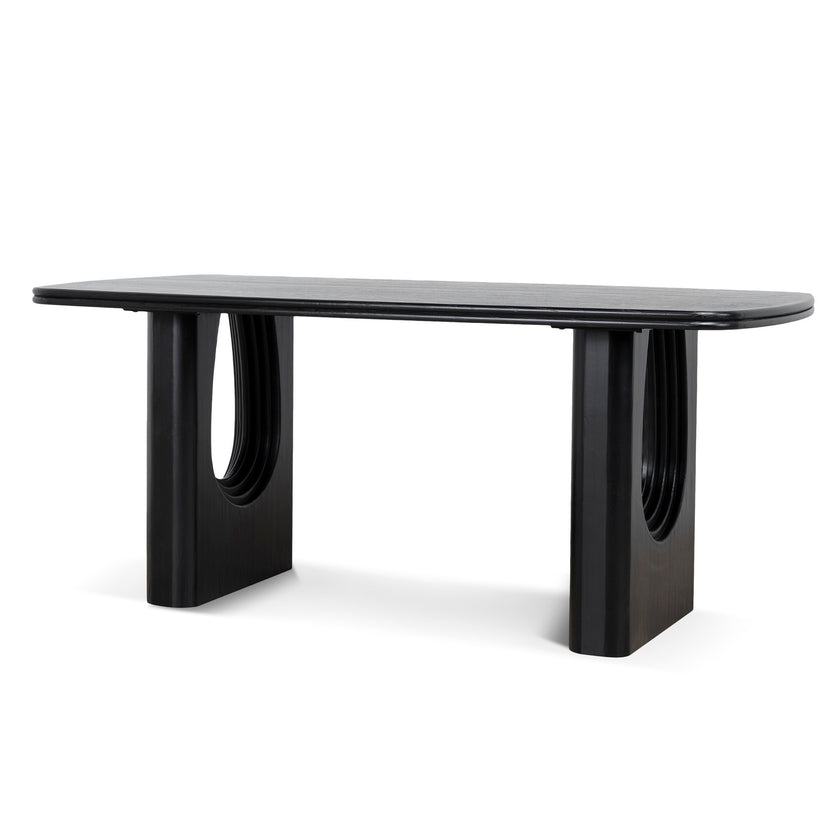 CDT10907-NI 1.8m Elm Dining Table - Full Black